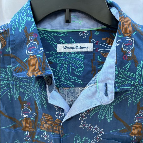 Tommy Bahama Men’s Hula Hideaway Short Sleeve Silk Button-Up Shirt Medium‎ - Picture 9 of 9